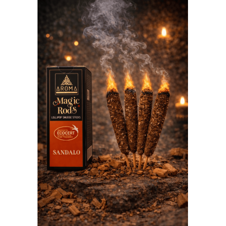 Lollipop Sandalwood Incense Magic Rods AROMA Fragrances - 4 Thick Sticks
