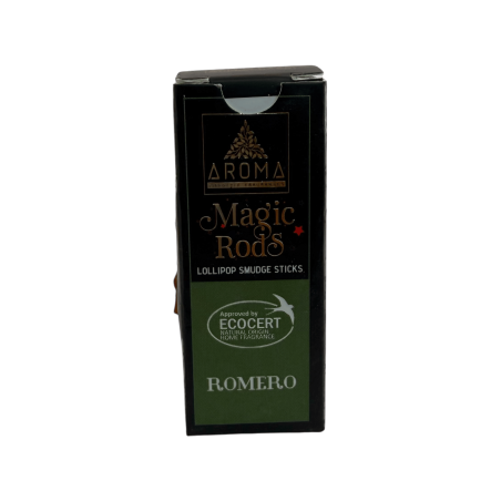 Bâtonnets d'encens au romarin en forme de sucette, parfums AROMA - 4 bâtonnets épais