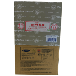 SATYA Organic Incense Box White Smudge - 12 scatole da 25 g.