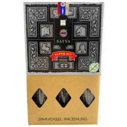 SATYA Super Hit Smudge Organic Incense Box - 12...