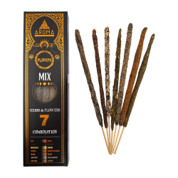 Organic Incense 7 Planets Mix Herbs and Flowers AROMA Fragrances - 7 thick handmade sticks