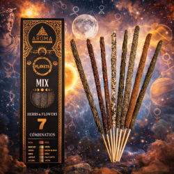 Organic Incense 7 Planets Mix Herbs and Flowers AROMA Fragrances - 7 thick handmade sticks