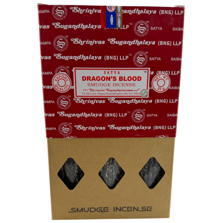 Scatola di incenso biologico SATYA Dragon's Blood Smudge - 12 scatole da 25 g.
