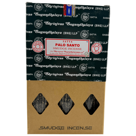 SATYA Bio-Räucherstäbchenbox Palo Santo Smudge - 12 Schachteln à 25 g.