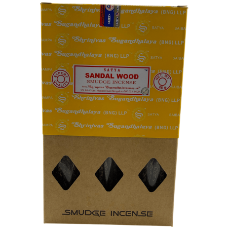 SATYA Organic Incense Box Sandalwood Smudge - 12 pudełek po 25 g.