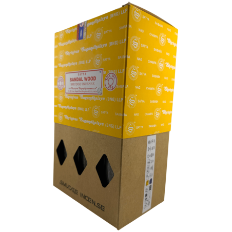 Caixa de Incenso Orgânico SATYA com Aroma de Sândalo - 12 caixas de 25g.