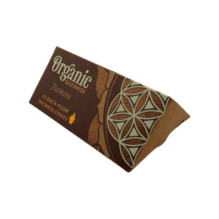 オーガニックソングオブインディア ジャスミン バックフローインセンスコーン - 12個入り