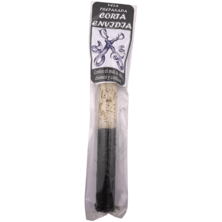 Vela Preparada Ritualizada Corta Envidia 18cm - Contra el mal de ojo, chismes y cotilleos
