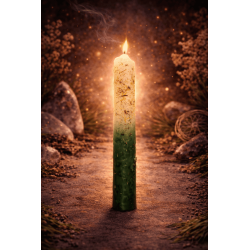 Candela preparata ritualizzata per aprire sentieri 18 cm - Per aprire sentieri e come messaggero di notizie