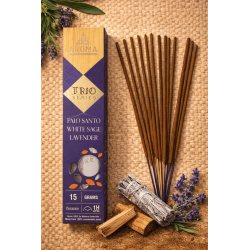 Encens AROMA Trio Palo Santo, Salvia Blanca i Lavanda - Trio Series 1 paquet 15gr.
