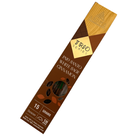 Encens Trio AROMA Palo Santo, Sauge Blanche et Cannelle - Trio Série 1 boîte 15gr.