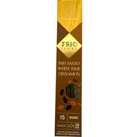 AROMA Wierook Trio Palo Santo, Witte Salie en Kaneel - Trio Serie 1 doos 15gr.