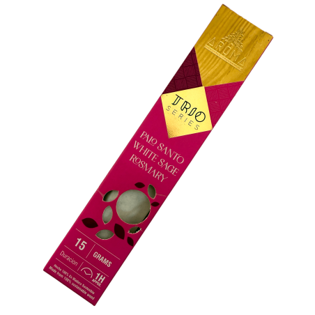 Incienso AROMA Trio Palo Santo, Salvia Blanca y Romero - Trio Series 1 cajetilla 15gr.