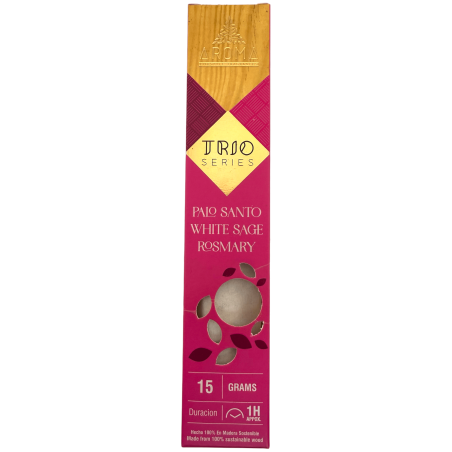 AROMA Incense Trio Palo Santo, White Sage and Rosemary - Trio Series 1 box 15gr.