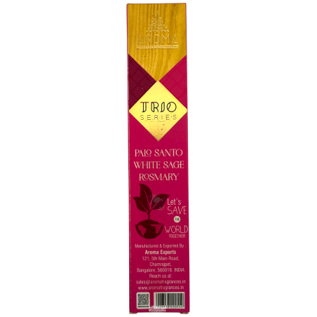Encens AROMA Trio Palo Santo, Salvia Blanca i Romero - Trio Series 1 paquet 15gr.