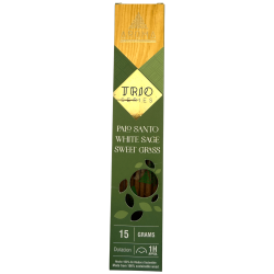 Tămâie AROMA Trio Palo Santo, Salvie Albă și Iarbă Dulce - Seria Trio 1 cutie 15gr.