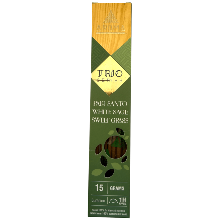 Encens AROMA Trio Palo Santo, Salvia Blanca i Sweet Grass - Trio Series 1 paquet 15gr.