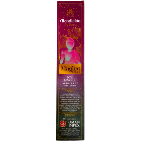 Incenso Bênção de Buda Série Mágica Himalaya - Caixa de 25g de Incenso Masala de Lótus e Patchouli