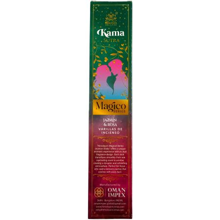 Kamasutra Magical Series Himalaya Räucherstäbchen – 25g Schachtel mit Jasmin- und Rosen-Masala-Räucherstäbchen