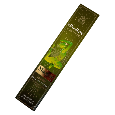 Tămâie Positive Vibrations Seria Magică Tămâie Himalaya - Cutie de 25g de tămâie Masala cu Eucalipt și Salvie