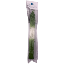 Bougie préparée rituellement avec de la rue, du sel et du laurier 18 cm - Purification, protection et nettoyage énergétique