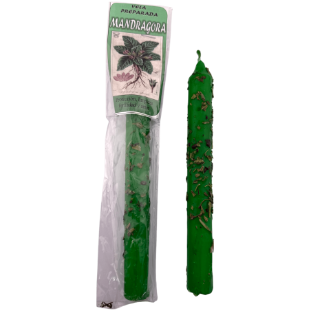 Rituele Mandragora Kaars 18cm - Bescherming, Reiniging, Vruchtbaarheid en Liefde.