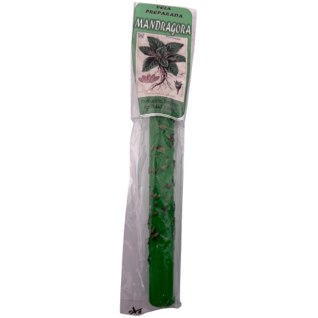 Lumânare Ritualizată cu Mandragoră 18cm - Protecție, Curățare, Fertilitate și Iubire.