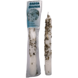 Ritualized White Sage Candle 18cm - Cleanses negative vibrations