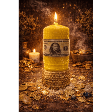 Consecrated Candle Don Juan of Money - Court of Don Juans - 14x6.5cm - Prosperity, Abundance, Economy