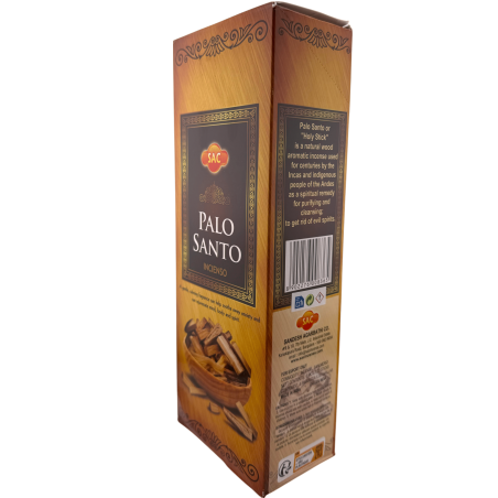 SAC Palo Santo Räucherstäbchen – Schachtel mit 6 sechseckigen Packungen à 20 Stäbchen, insgesamt 120 Räucherstäbchen
