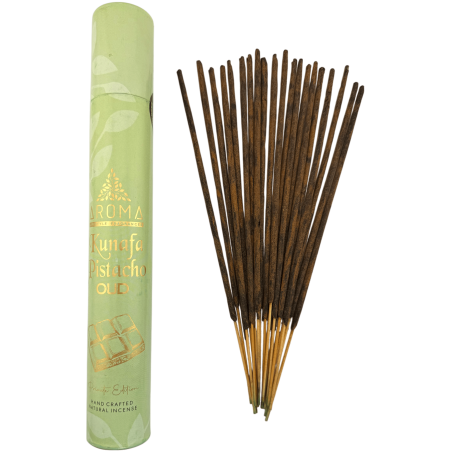 Kunafa Pistazie Oud Schokolade Arabischer Weihrauch Dubai Private Edition Aroma Düfte - 40 g Masala-Räucherstäbchen