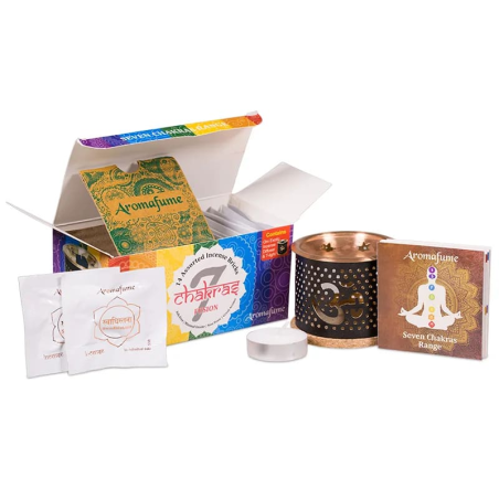 Kit de Ladrillos AROMAFUME Chakras - Quemador y 14 ladrillos de los chakras