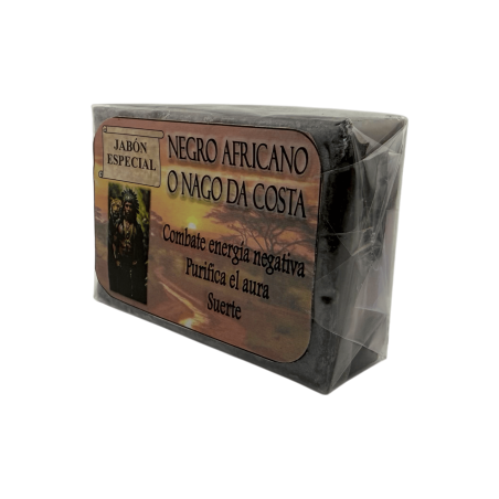 Sabonete Esotérico Negro Africano O Nago Da Costa 120g - Combate a energia negativa, purifica a aura e traz boa sorte.