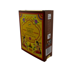 SREE VANI Golden India Amber Backflow rökelsekottar - 10-pack med svarta kottar