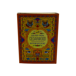 SREE VANI Coni di incenso a riflusso in cedro indiano dorato - Confezione da 10 coni blackflow