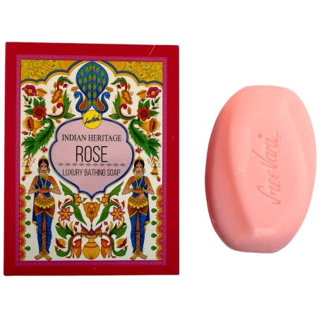 SREE VANIインディアンヘリテージローズ バスソープ - 75gバー