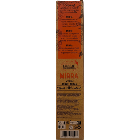 Coffret d'encens à la myrrhe bio AROMA Nature - 12 boîtes de 8 bâtonnets épais