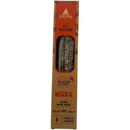 3-pack ekologisk myrrökelse AROMA Nature - 8 pinnar, 1 timmes varaktighet