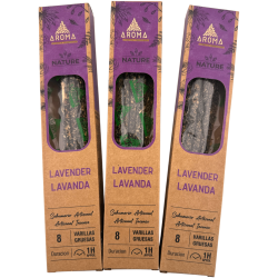 Encens à la lavande bio AROMA Nature (paquet de 3 bâtonnets) - 8 bâtonnets, 1 heure de combustion