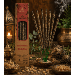 Organic Frankincense Box AROMA Nature - 12 boxes of 8 thick sticks