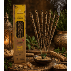 AROMA Nature Biologische Palo Santo Wierookdoos - 12 doosjes van 8 dikke stokjes