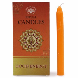 Conjunto de 10 velas naranjas - Buena energía - Velas mágicas hechizadas  - 1