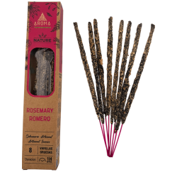 AROMA Nature Biologische Rozemarijn Wierook Pakje (3 stokjes) - 8 stokjes, 1 uur brandduur