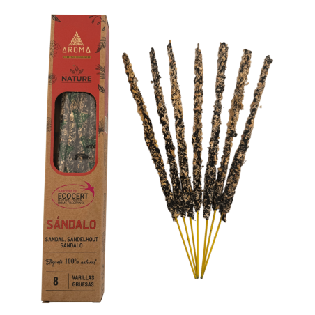 Organic Sandalwood Incense AROMA Nature Sandal - 20g Box