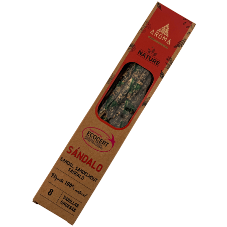 Tămâie organică cu lemn de santal AROMA Nature Sandal - cutie de 20g
