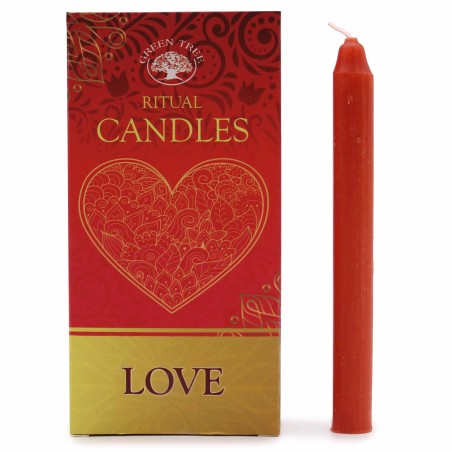Conjunto de 10 velas rojas - Amor - Velas mágicas hechizadas  - 1