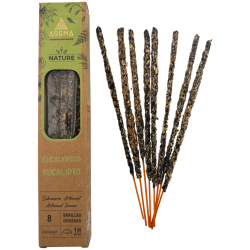 AROMA Nature Organisk Eukalyptus Rökelselåda - 12 askar med 8 tjocka pinnar