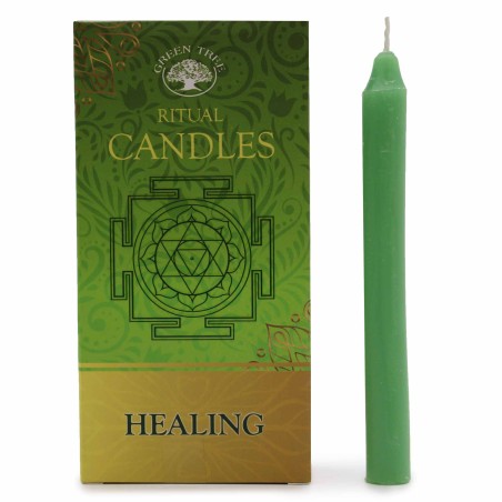 Conjunto de 10 velas verdes - Curación - Velas mágicas hechizadas  - 1