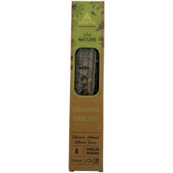 3er-Pack Bio-Eukalyptus-Räucherstäbchen AROMA Nature – 8 Stäbchen, Brenndauer 1 Stunde