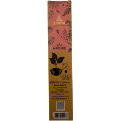 Coffret d'encens bio à la rose AROMA Nature - 12 boîtes de 8 bâtonnets épais